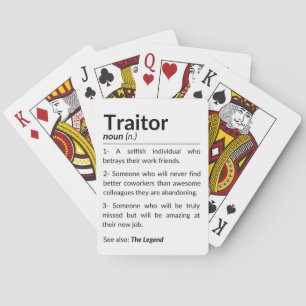 Funny farewell coworker, colleague leaving job poker cards