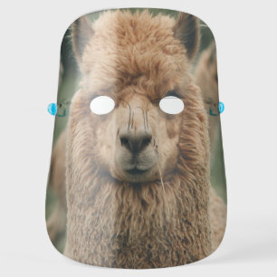 funny farm animal alpaca cute llama face shield