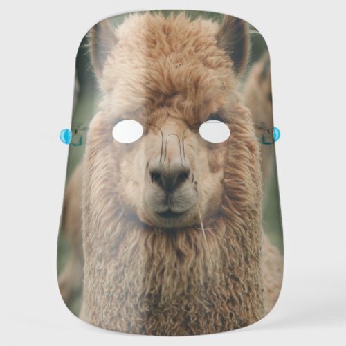 funny farm animal alpaca cute llama face shield