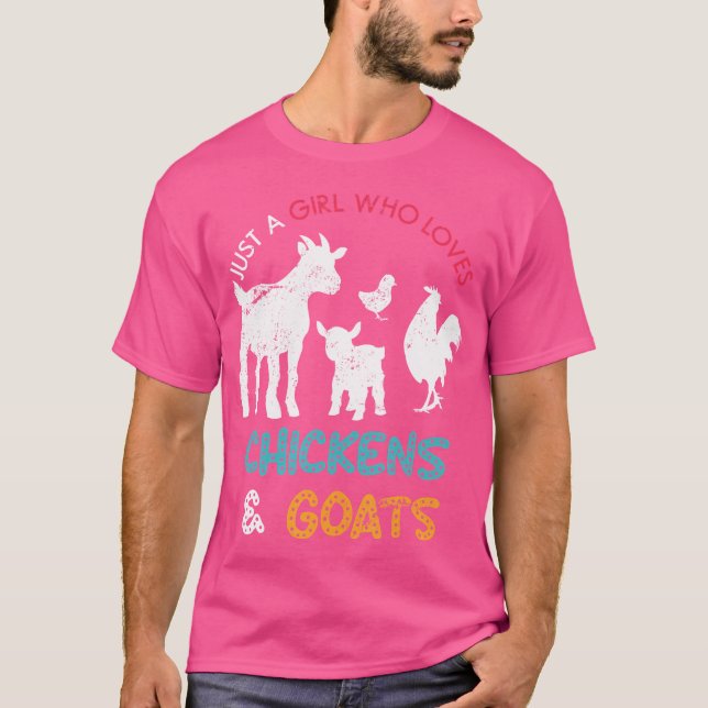 Funny Farm Animal Chicken Goats Farmer Goat T-Shirt (Front)