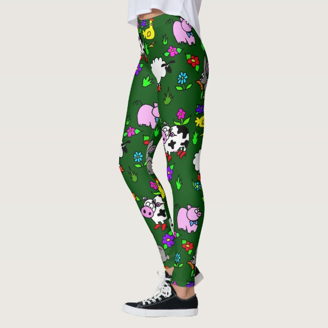 Funny Farm Animal Leggings (Left)