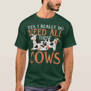 Funny Farm Animal Lover Cow Farmer Farming Cow T-Shirt