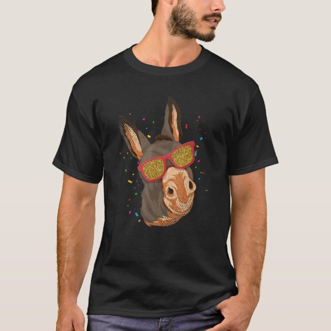 Funny Farm Animal Party Animal Cool Sunglasses Don T-Shirt (Front)