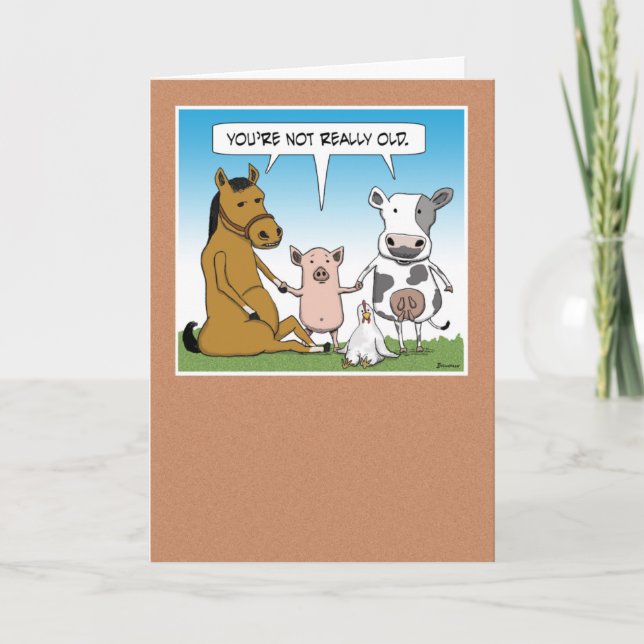 Funny Farm Animals Birthday Card (Front)