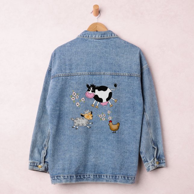 funny farm animals denim jacket (Hangar)
