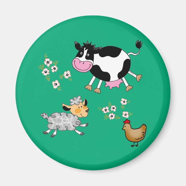 funny farm animals magnet (Front)