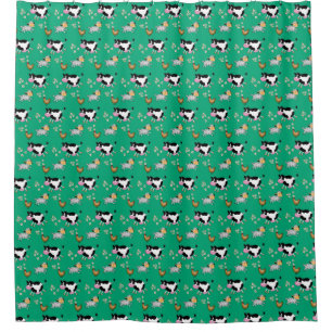 funny farm animals shower curtain