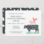 Funny Farm Birthday Party Invitation (Front/Back)