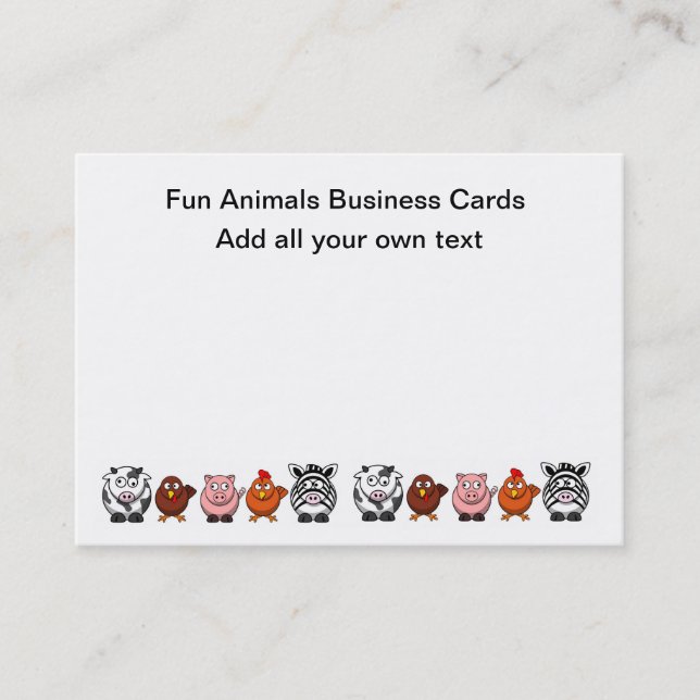 Funny Farm Business Cards (Front)