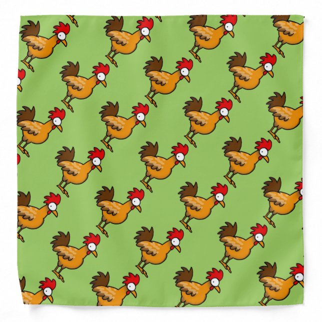 funny farm chicken rooster bandana (Front)