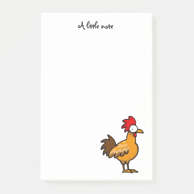 funny farm chicken rooster post-it notes (Front)
