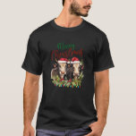 Funny Farm Christmas Print For All Cows Mooey Chri T-Shirt