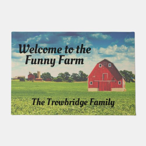 Funny Farm Customized Door Mat