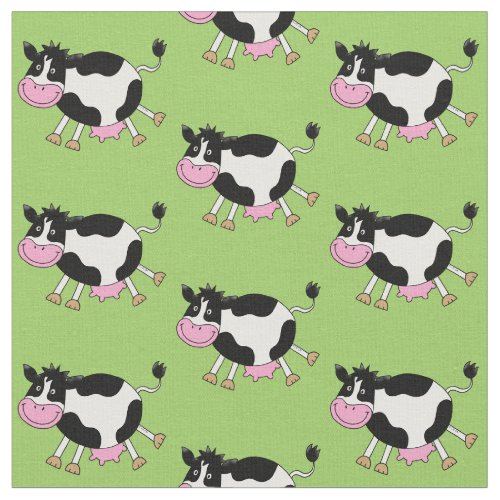 funny farm dancing cow fabric