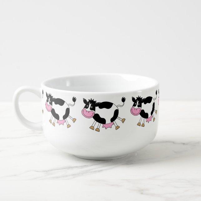 funny farm dancing cow soup mug (Right)