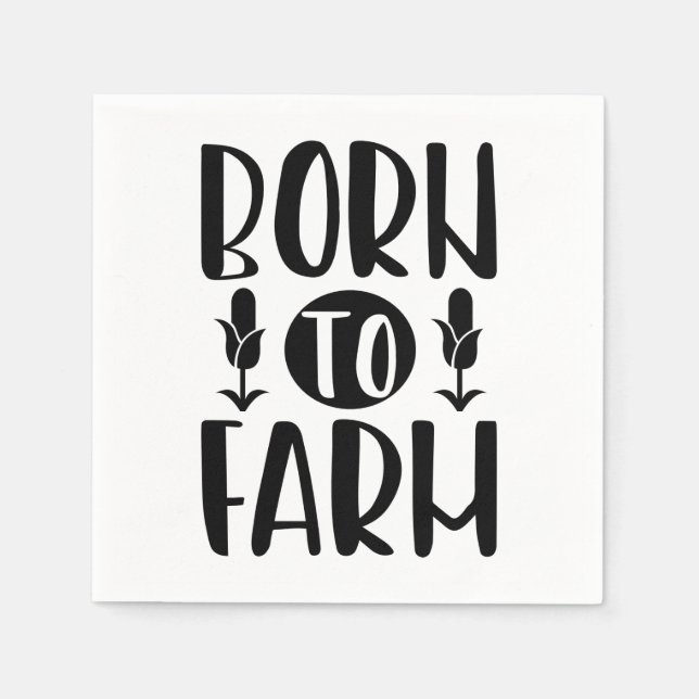 Funny Farm  Farmer Country Horse Chicken Cow Napkins (Front)