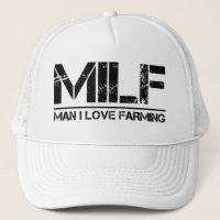 Funny Vintage MILF Man I Love Farming Trucker Hat