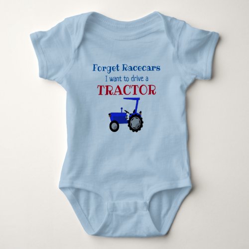 Funny Farm Tractor Driver Baby Bodysuit