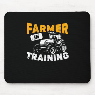 Funny Farm Tractor Farming Farmer In Training Mouse Pad