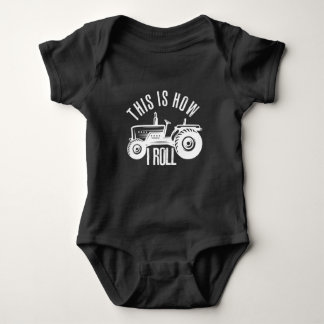 Funny Farm Tractor Saying Agriculture Farming Baby Bodysuit