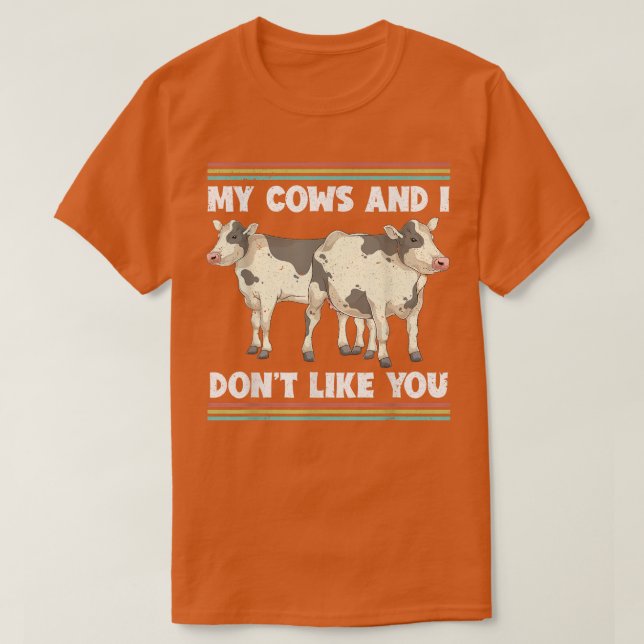 Funny Farmer Cow Lover Farm Animal Farming Cow  T-Shirt (Design Front)