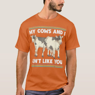 Funny Farmer Cow Lover Farm Animal Farming Cow  T-Shirt