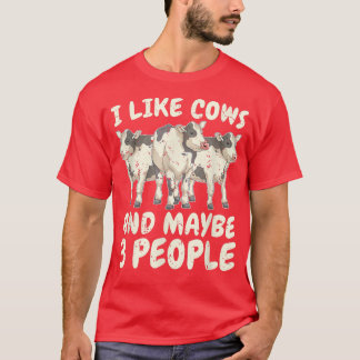 Funny Farmer Cow Lover Farming Farm Animal Cow  T-Shirt