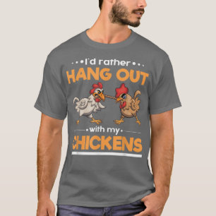 Funny Farmer Farm Animal Id Rather Hangout With My T-Shirt