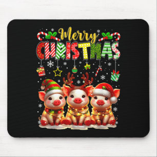 Funny Farmer Merry Christmas Reindeer Santa Gs Fam Mouse Pad