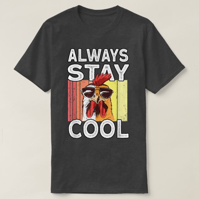 Funny Farmer Rooster Hen Chicken T-Shirt (Design Front)