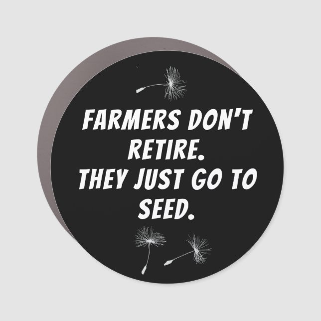 Funny Farmers Retirement  Car Magnet (Front)