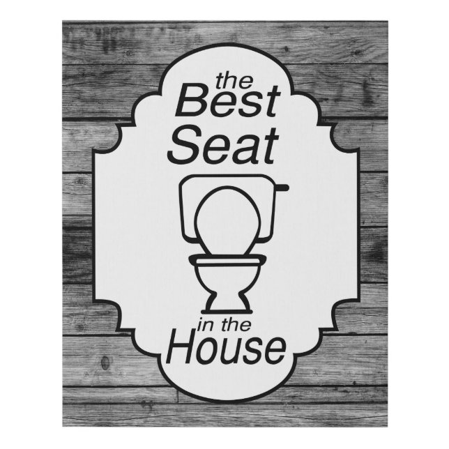 Funny Farmhouse words bathroom decor Faux Canvas Print (Front)