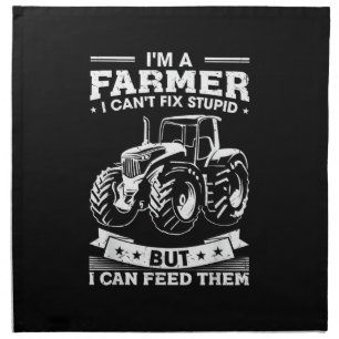 Funny Farming Tractor I'm A Farmer I Feed People Cloth Napkin