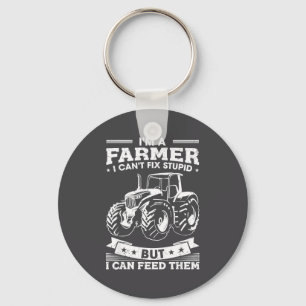 Funny Farming Tractor I'm A Farmer I Feed People Keychain