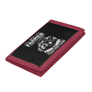 Funny Farming Tractor I'm A Farmer I Feed People Tri-fold Wallet