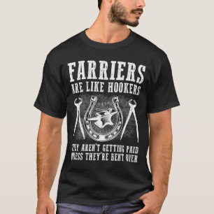 Funny Farrier Gift For Men Women Cool Blacksmith F T-Shirt