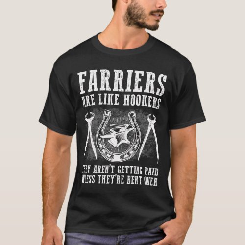 Funny Farrier Gift For Men Women Cool Blacksmith F T_Shirt