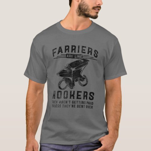 Funny Farrier Hoof Trimming Equine Horse Shoeing H T_Shirt