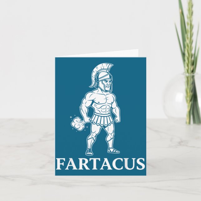 Funny Fart Design Farting Tee Greece Joke Greek Fa Card (Front)