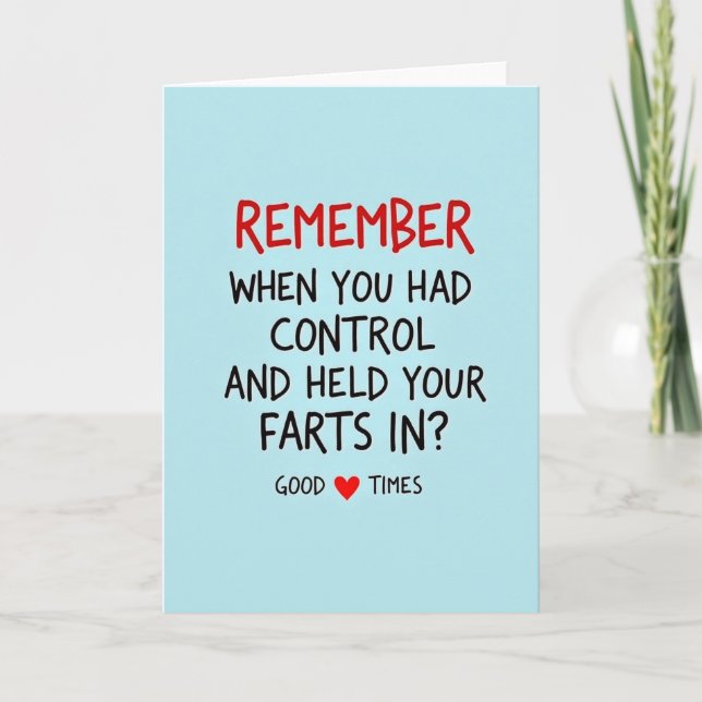 Funny Fart Good Times Card (Front)