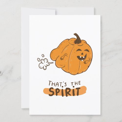 Funny fart Halloween card Thats the spirit card