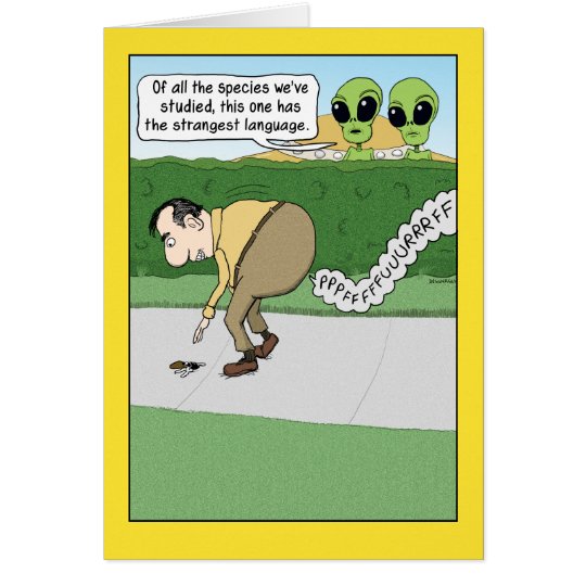 Funny Fart Language Birthday Card | Zazzle.com