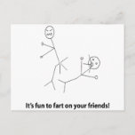Funny Fart On Friends Postcard at Zazzle