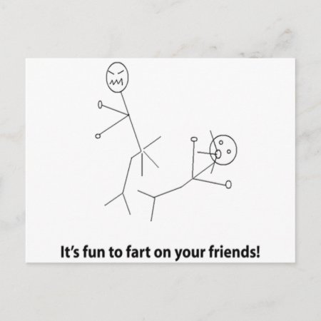 Funny Fart On Friends Postcard