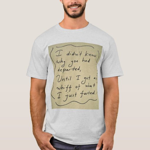 Funny Fart Poem Men's T-Shirt | Zazzle