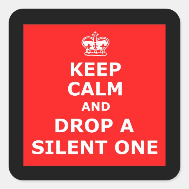 Funny fart square sticker (Front)