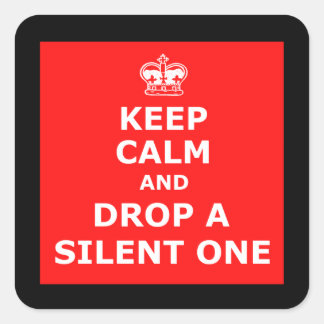 Funny fart square sticker