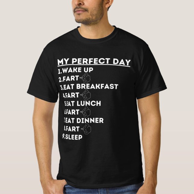 Funny Fart,Wake Up Fart Eat T-Shirt (Front)