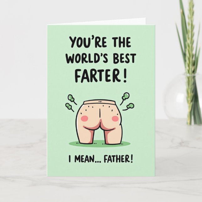 Funny Farter Fathers Day Card (Front)