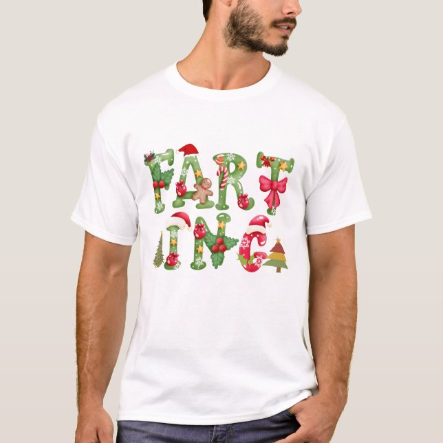 Funny Farting Christmas  T-Shirt (Front)